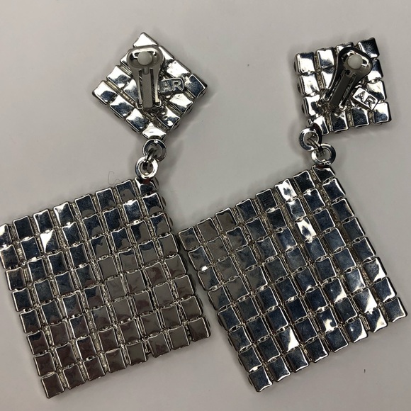 Alessandra rich double diamond clip on earrings - Picture 6 of 6